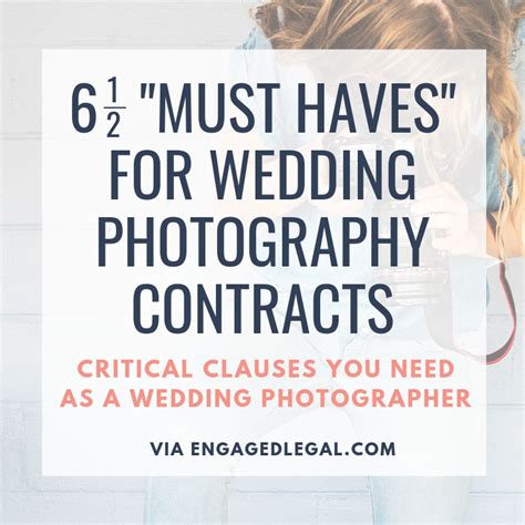 6.5 Must-Have Wedding Photography Contract Terms — Engaged Legal Blog - Wedding Law Education